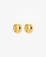 BOLD HUGGIE HOOPS in 18k Gold Vermeil from By Charlotte