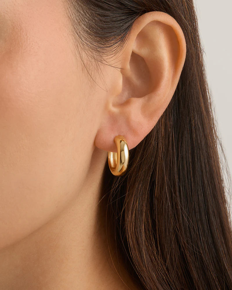 BOLD LARGE HOOPS in 18k Gold Vermeil from By Charlotte