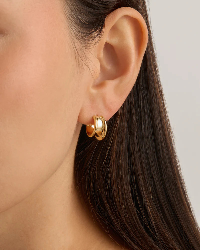 MUSE SMALL HOOPS in 18k Gold Vermeil from By Charlotte