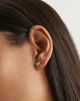 MIST STUD EARRINGS in 18K Gold Vermeil from By Charlotte