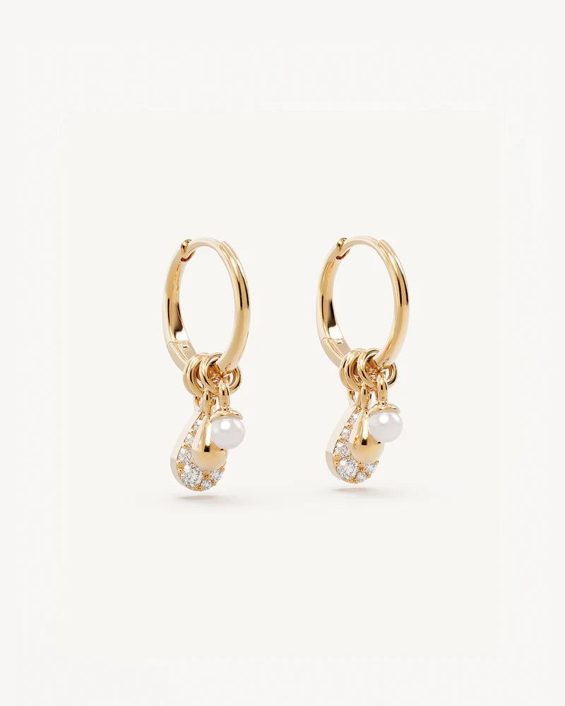 OCEAN MIST HOOPS in 18K Gold Vermeil from By Charlotte