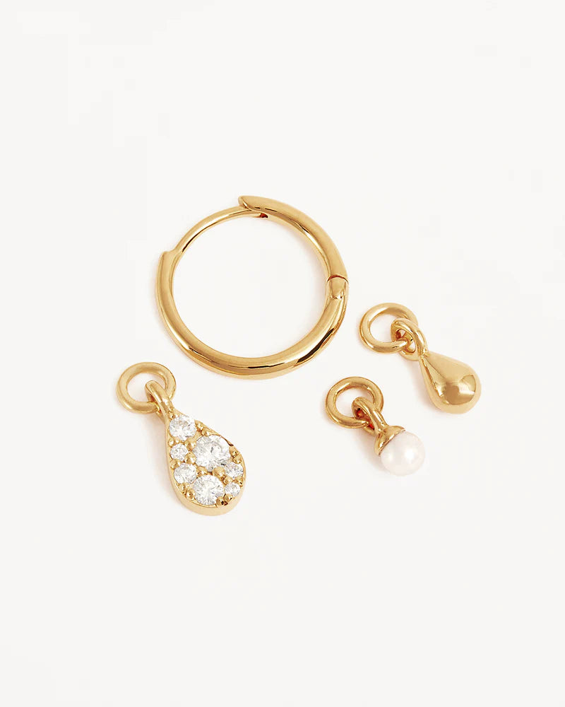 OCEAN MIST HOOPS in 18K Gold Vermeil from By Charlotte