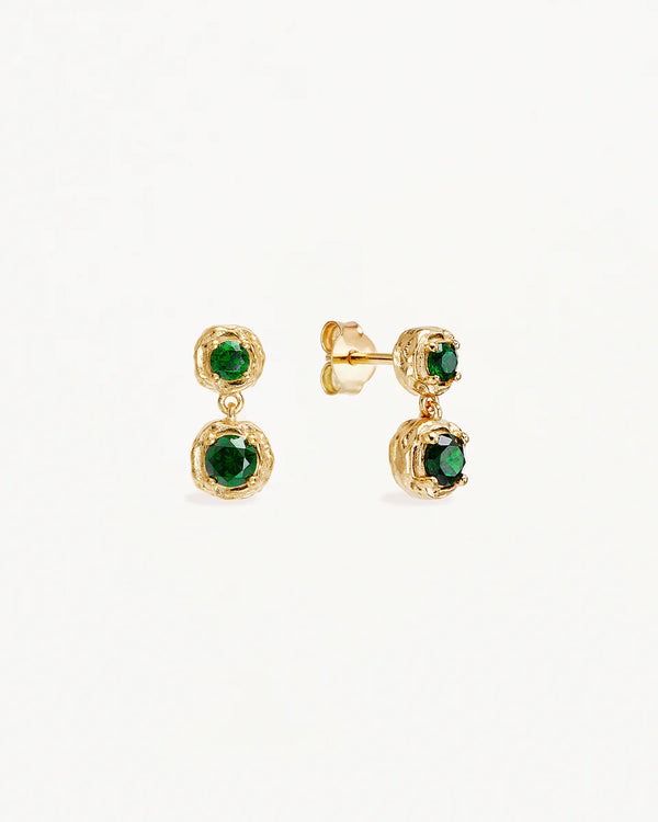 DEPTH OF YOU DROP EARRINGS in 18K Gold Vermeil from By Charlotte