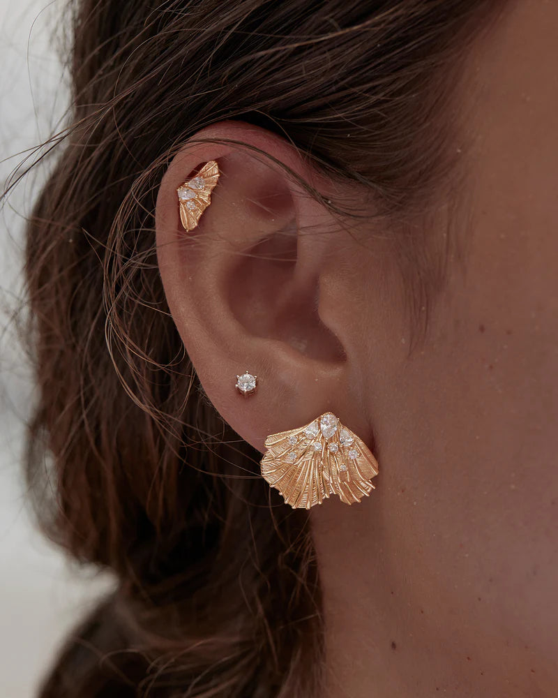 OCEAN WHISPER STUD in 18K Gold Vermeil from By Charlotte