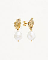 MOONLIT TIDES PEARL DROP EARRINGS in 18K Gold Vermeil from By Charlotte
