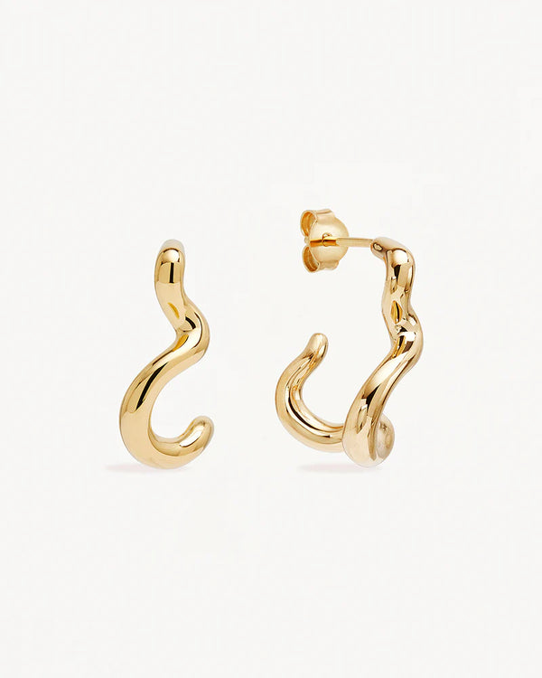 FLOW OF LIFE HOOPS in 18K Gold Vermeil from By Charlotte