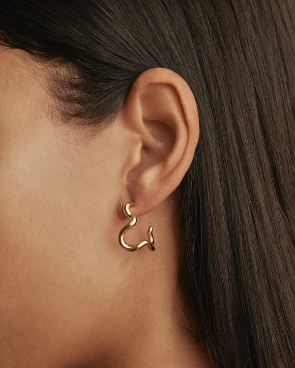 FLOW OF LIFE HOOPS in 18K Gold Vermeil from By Charlotte