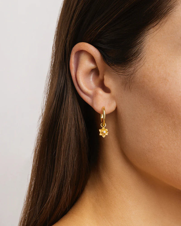 BLOOM WITHIN LOTUS HOOPS | 18K Gold Vermeil