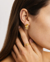 SERENE LOTUS STATEMENT EARRINGS | 18K GOLD VERMEIL
