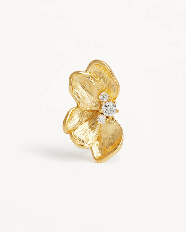 SERENE LOTUS STATEMENT EARRINGS | 18K GOLD VERMEIL