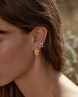 SERENE LOTUS STATEMENT EARRINGS | 18K GOLD VERMEIL