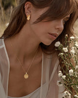 SERENE LOTUS STATEMENT EARRINGS | 18K GOLD VERMEIL