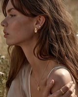 SERENE LOTUS STATEMENT EARRINGS | 18K GOLD VERMEIL