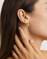 BLOOM WITH GRACE HOOPS | 18K Gold Vermeil