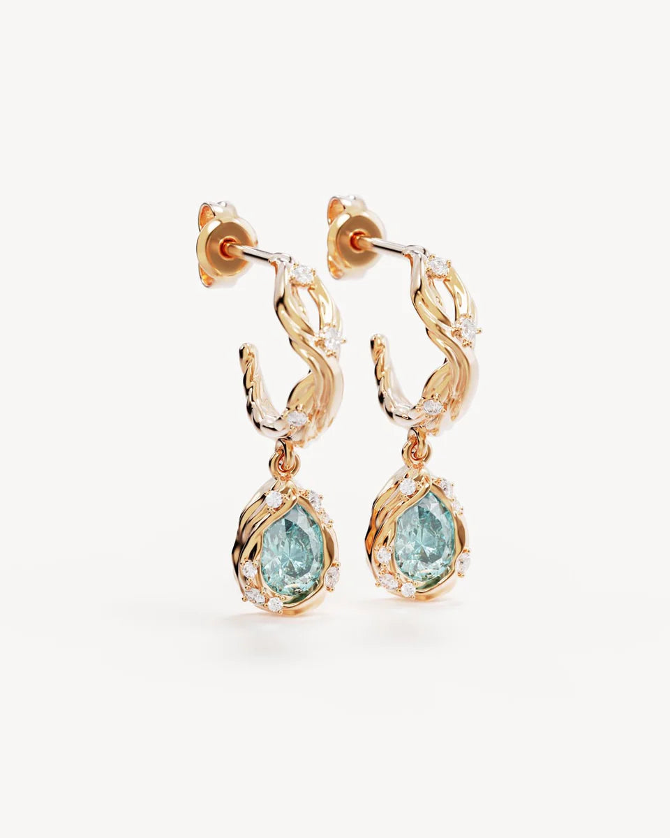 DEEP DIVE HOOPS in 18K Gold Plated from By Charlotte