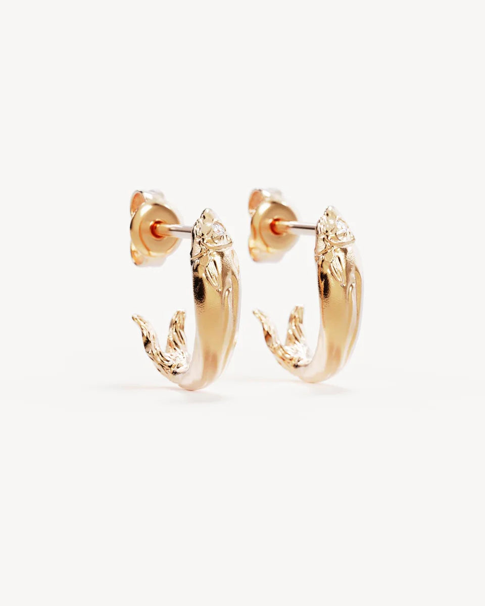WISHING HOOPS in 18K Gold Vermeil from By Charlotte