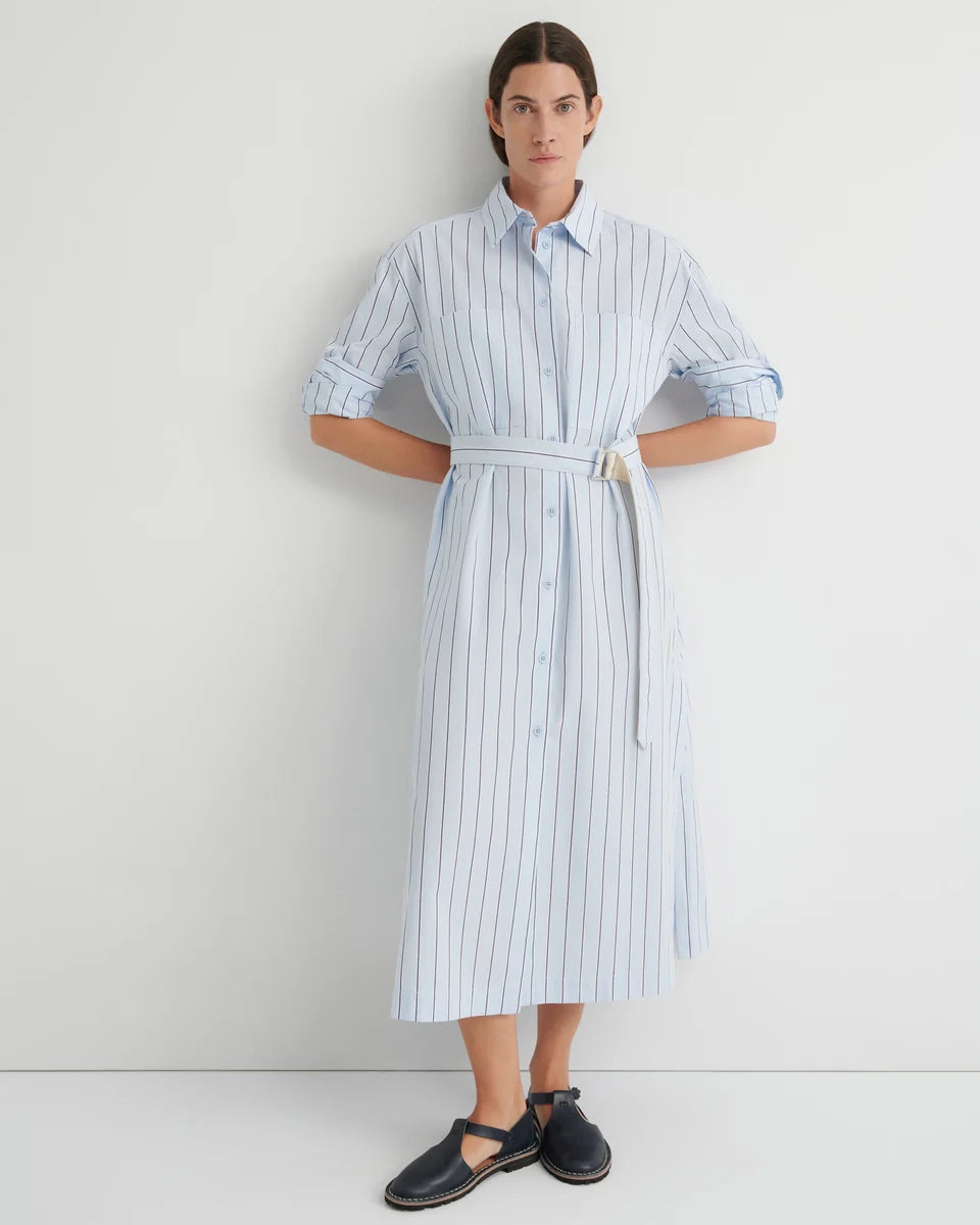 ELEMENTARY DRESS in Cloud Stripe by Kowtow Australia
