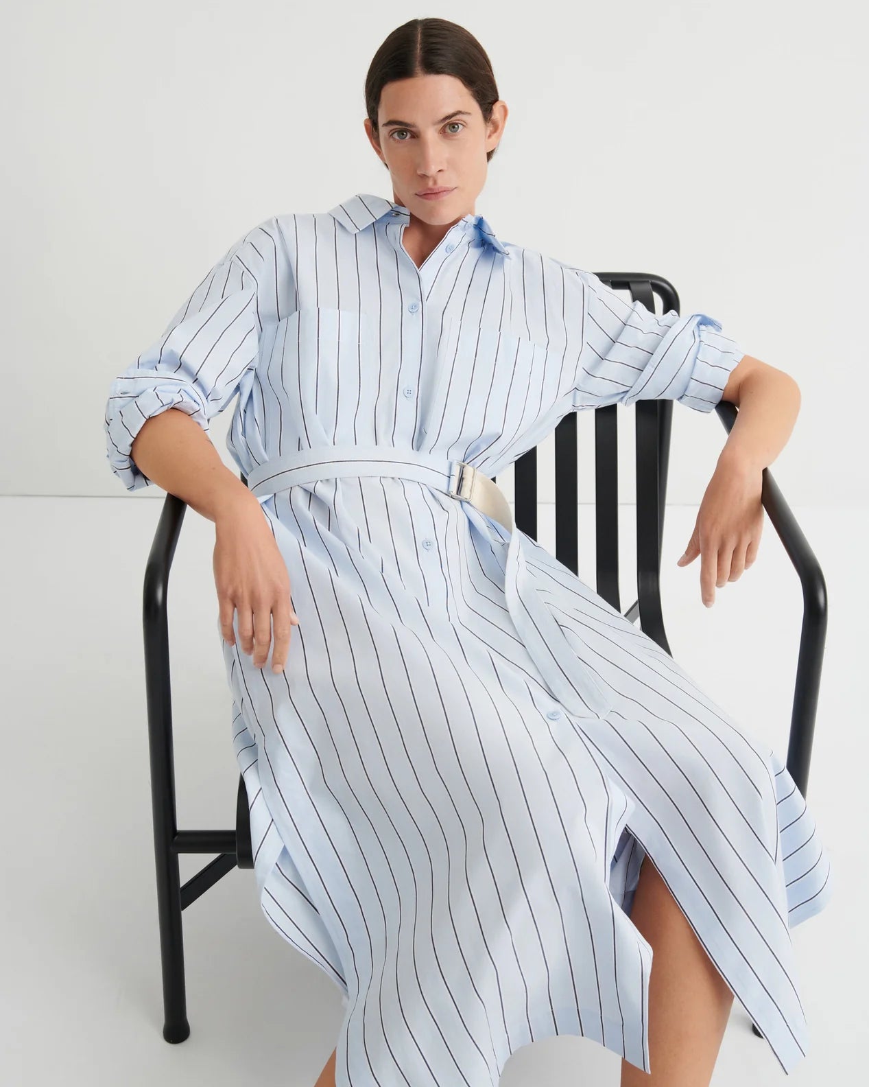 ELEMENTARY DRESS in Cloud Stripe by Kowtow Australia