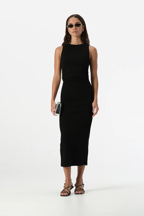 Elka Collective Acacia Maxi Dress in black available from Darling and Domain