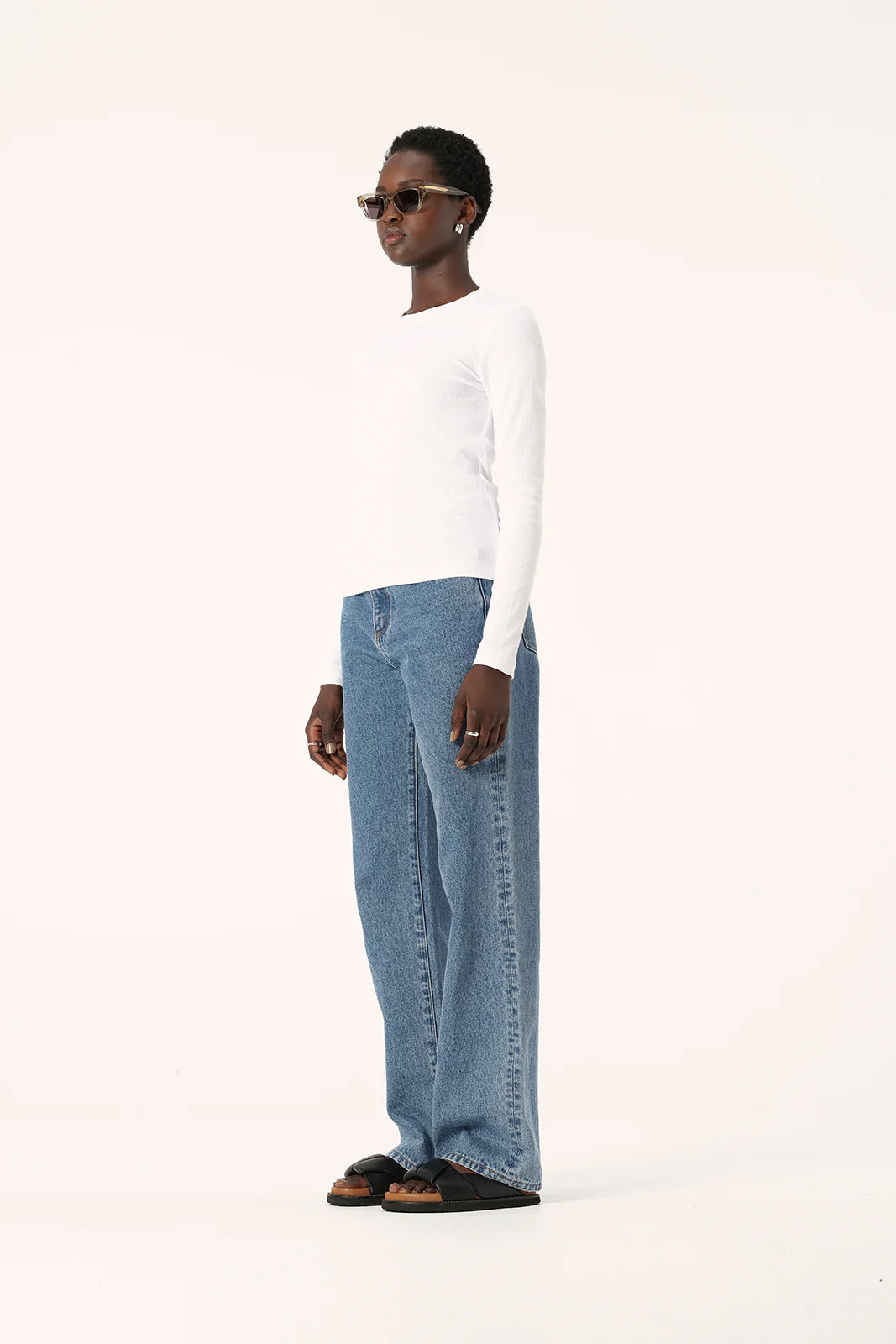 Elka Collective Nola long sleeve top in white