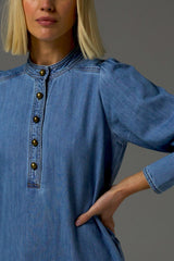 ELOCUTION DRESS in Light Washed Denim from Zoe Kratzmann