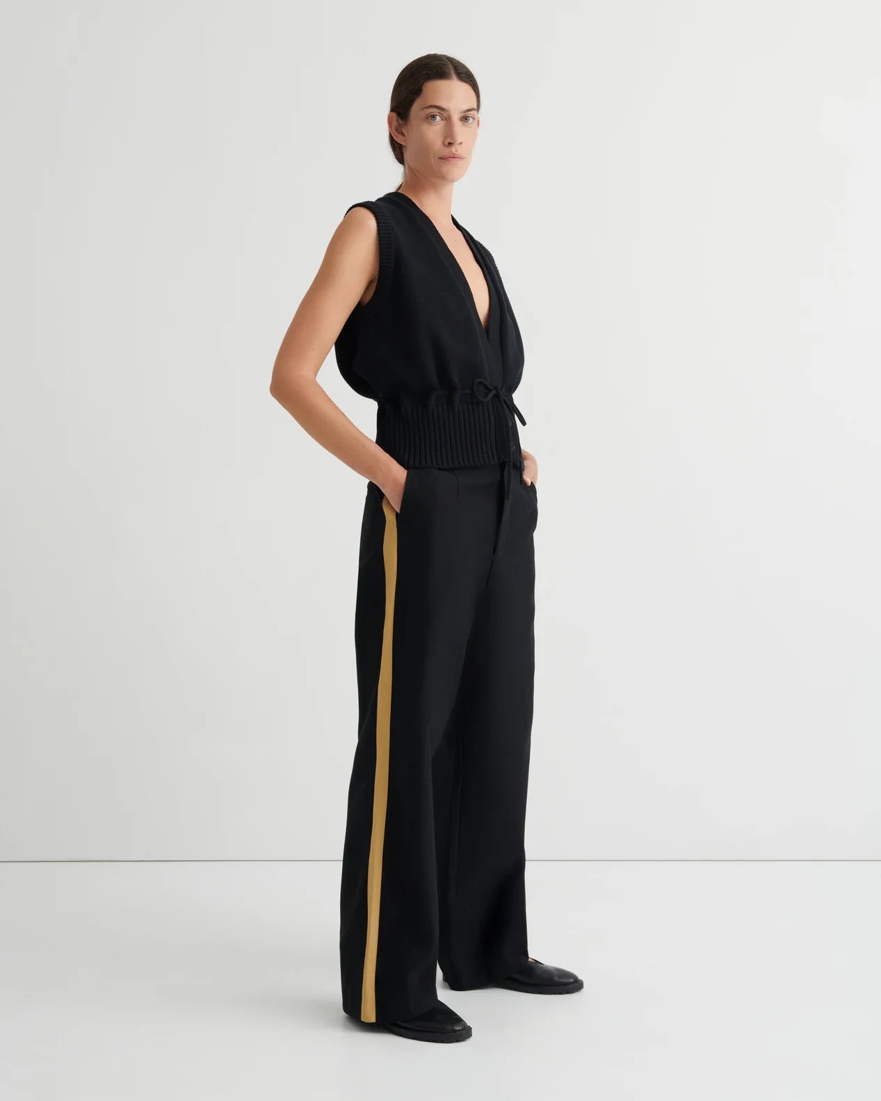 ELWORTHY VEST in Black by Kowtow Australia