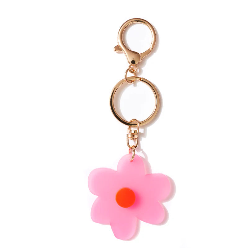 FLOWER KEY RING in Pink + Red by EMELDO