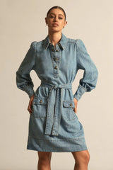 OPAL DRESS in Light Washed Denim from Zoe Kratzmann
