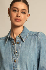 OPAL DRESS in Light Washed Denim from Zoe Kratzmann