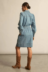 OPAL DRESS in Light Washed Denim from Zoe Kratzmann