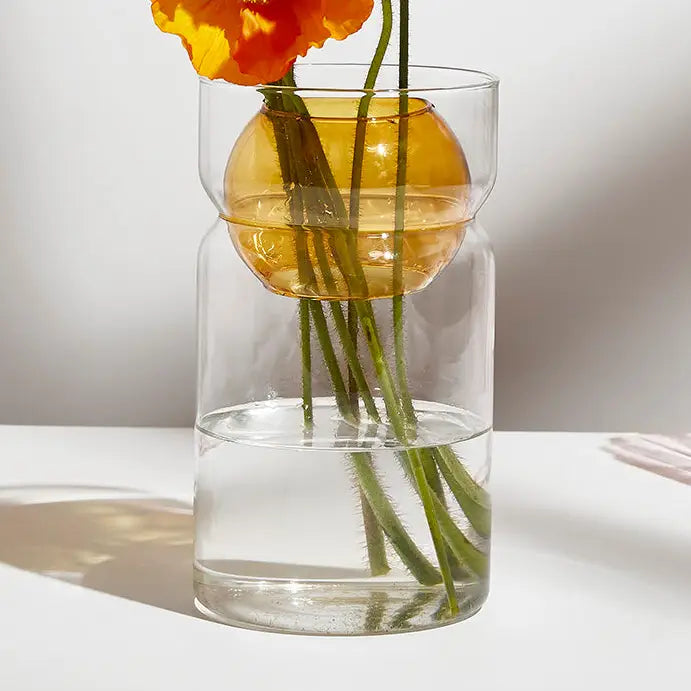BALANCE VASE | Clear + Amber - Darling & Domain