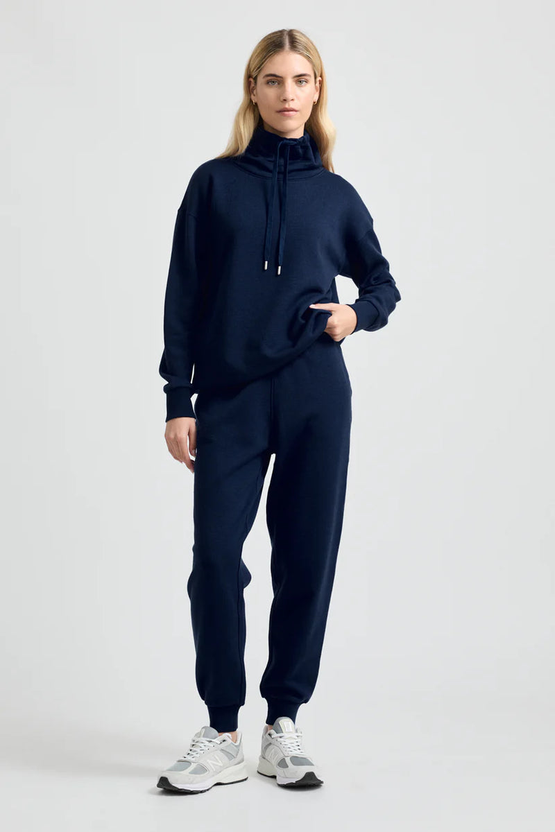 LOUNGE FUNNEL NECK in French Navy by Toorallie