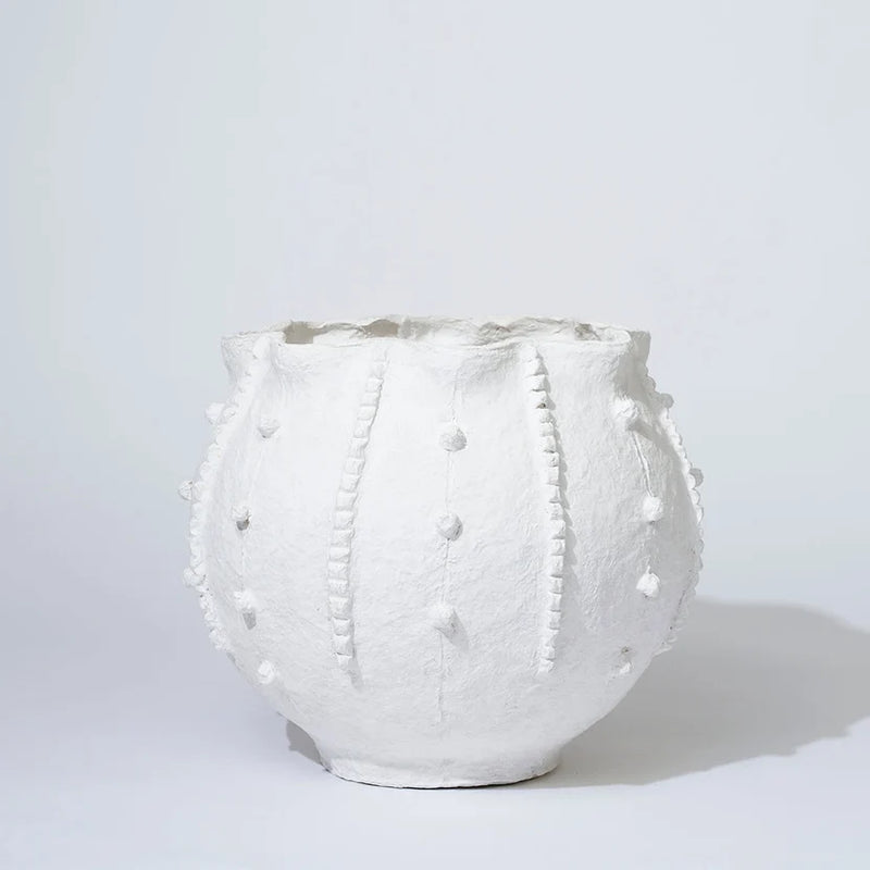 COTTON MACHE POBBLE VESSEL in Moonlight from Marmoset Found