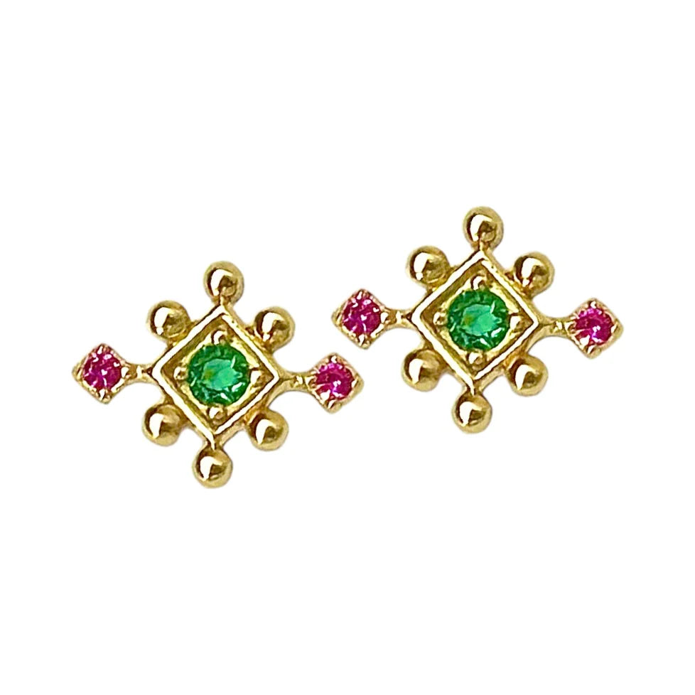 CRUZER GOLD STUD EARRINGS - Darling & Domain