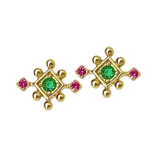 CRUZER GOLD STUD EARRINGS