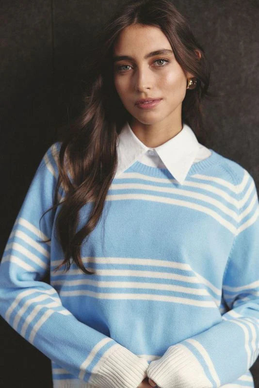 Alessandra CASCADE SWEATER in Cornflower