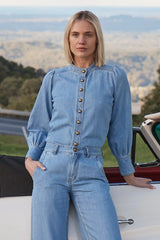 HANKER TOP in Light Washed Denim from Zoe Kratzmann