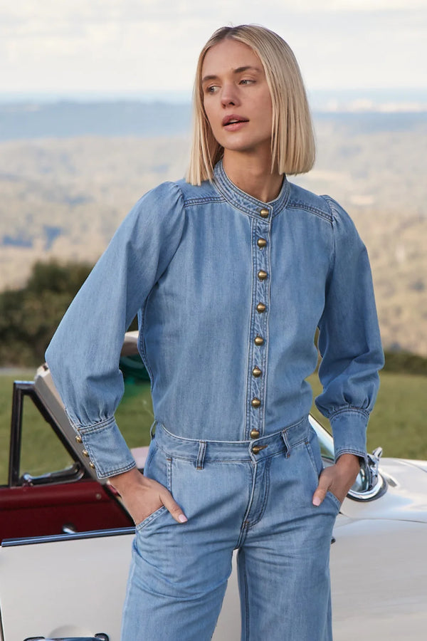 HANKER TOP in Light Washed Denim from Zoe Kratzmann