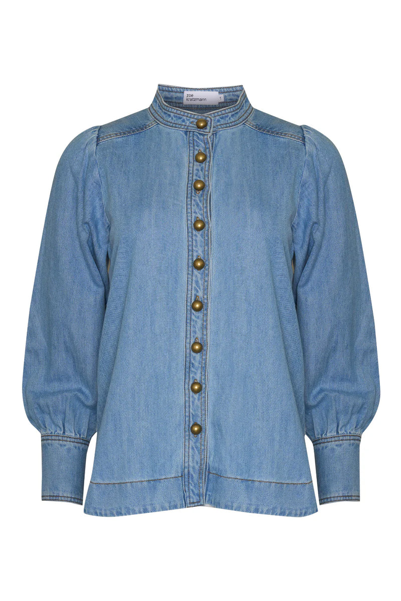 HANKER TOP in Light Washed Denim from Zoe Kratzmann