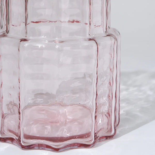 Jelly Glass Vase Squat in Pink by Marmoset Found