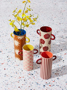 GRIFFE TALL VASE in Burgundy Shell by Jones & Co