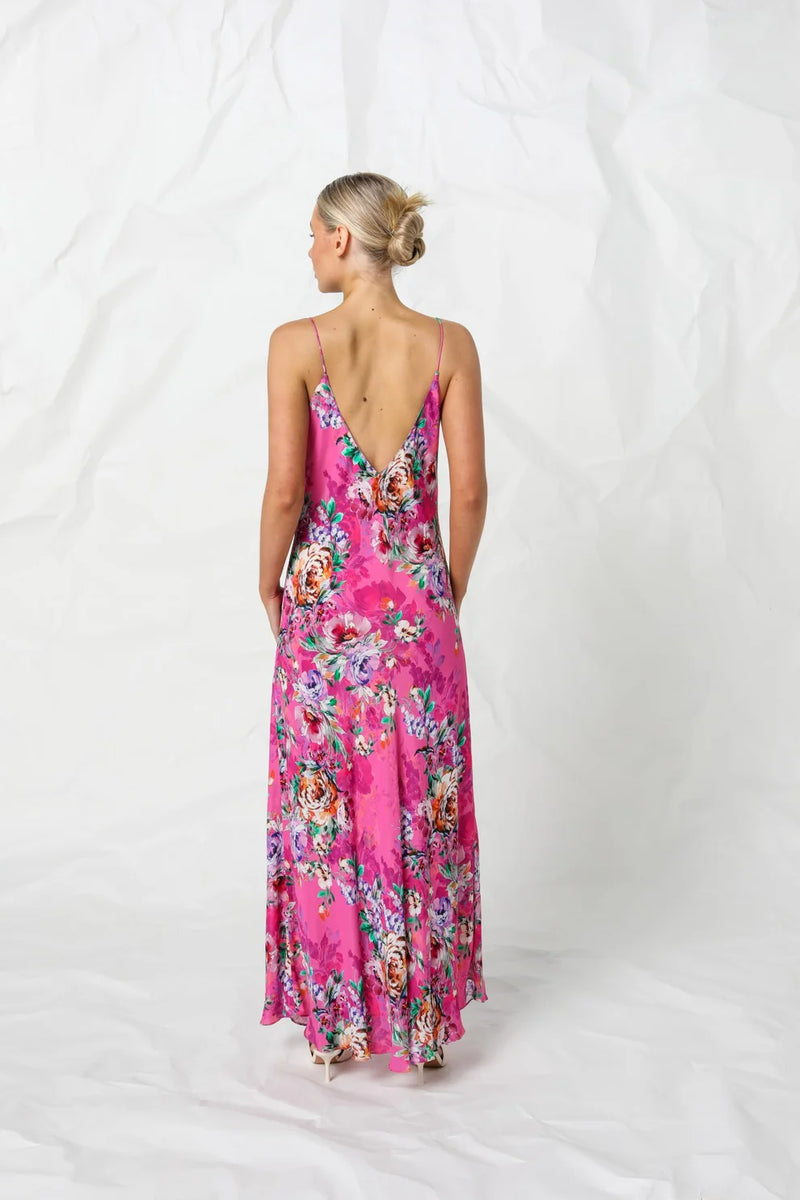 Kachel Bron slip maxi dress in rose romance available at Darling and Domain