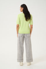 KALIZZA O NECK KNIT in Lettuce Green by Kaffee