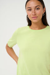 KALIZZA O NECK KNIT in Lettuce Green by Kaffee