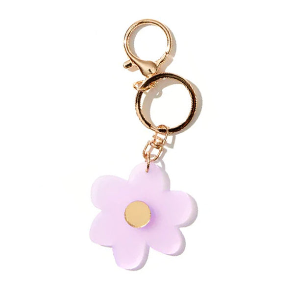 FLOWER KEY RING in Frosted Lavender + Gold by EMELDO