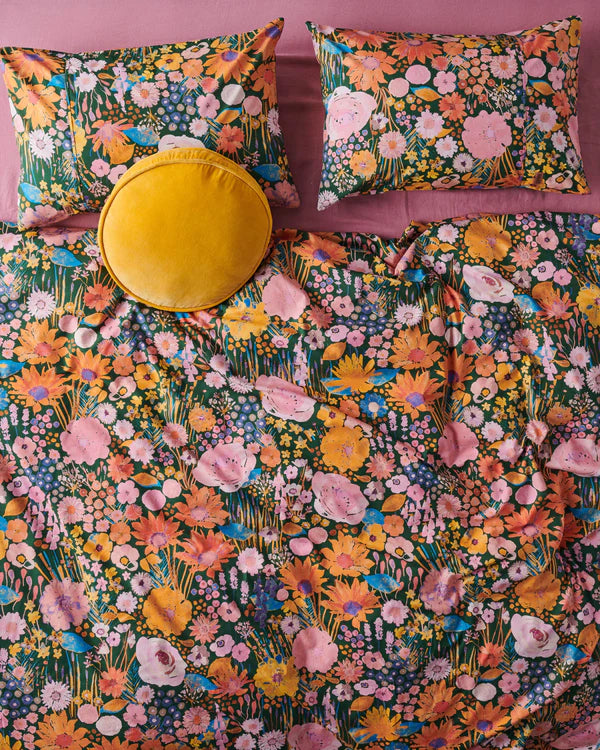 VELVET PEA CUSHION in Tumeric from the amazing range of Kip & Co