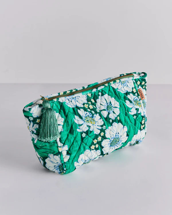 TOILETRY BAG in Tumbling Flowers Green from the amazing range of Kip & Co
