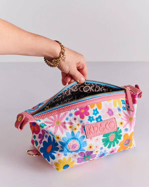 TOILETRY BAG in Rainbow Flowers from the amazing range of Kip & Co