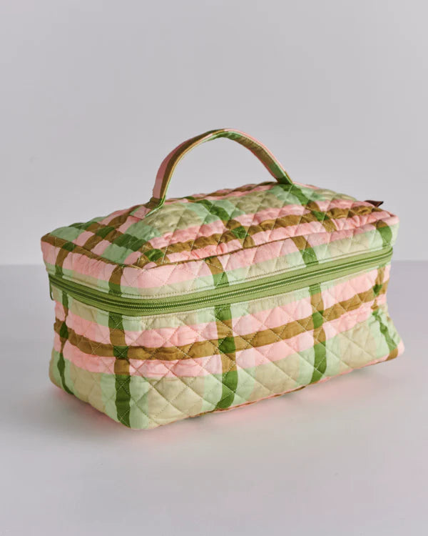 TOILETRY CASE in Pistachio Tartan from the amazing range of Kip & Co products