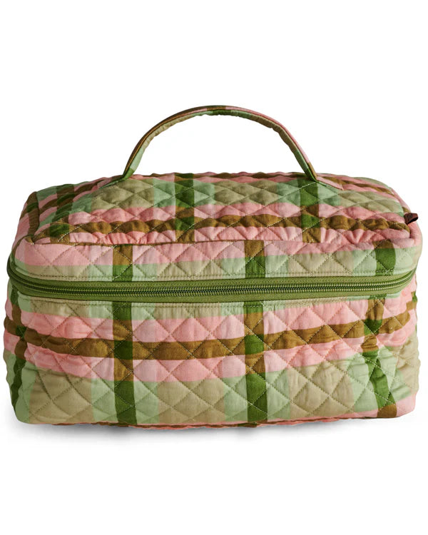 TOILETRY CASE in Pistachio Tartan from the amazing range of Kip & Co products